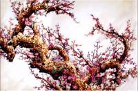 Tranh đá quý hoa đào chữ tâm 06 - HD06