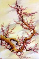 Tranh đá quý hoa đào thế trúc - HD08