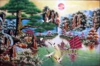 Tranh đá quý thuận buồm xuôi gió - TM01