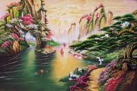 Tranh đá quý thuỷ mạc 01 - TM02