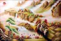 Tranh đá quý thuỷ mạc 05 - TM08