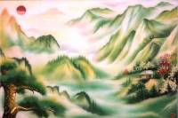 Tranh đá quý thuỷ mạc 06 - TM09