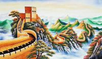 Tranh đá quý vạn lý trường thành - TM13