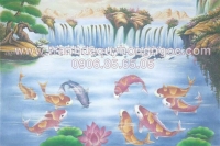 Tranh đá quý cửu ngư đồ - DV05