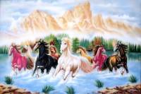 Tranh đá quý mã tuần đồ - DV13