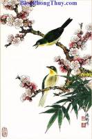 Tranh đá quý chim hỷ tước 01 - DV19