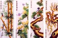 Tranh tứ quý Tùng Trúc Cúc Mai - TQ10