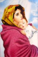 Tranh đá quý Đức Mẹ - NV22