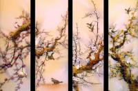 Tranh tứ đào - TQ14