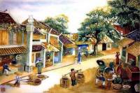 Tranh đá quý phố cổ Hà Nội - THN12