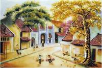 Tranh đá quý phố cổ Hà Nội - THN15