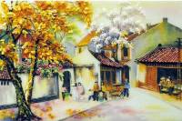 Tranh đá quý phố cổ Hà Nội - THN16