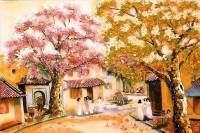 Tranh đá quý phố cổ Hà Nội - THN17