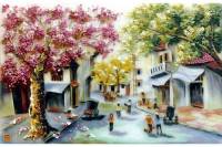 Tranh đá quý phố cổ Hà Nội - THN18