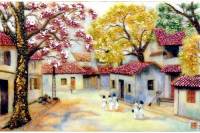 Tranh đá quý phố cổ Hà Nội - THN20