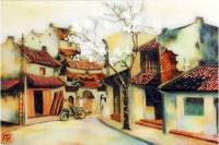 Tranh đá quý phố cổ Hà Nội - THN21