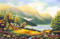 Tranh đá quý núi non hùng vỹ - PCNN17