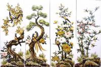 Tranh đá quý Tùng Trúc Cúc Mai - TQ18