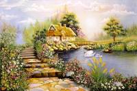 Tranh đá quý ngôi nhà hạnh phúc - PCNN25