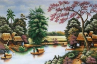 Tranh đá quý sông quê - TPC12