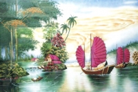 Tranh đá quý thuận  buồm xuôi gió - TPC41