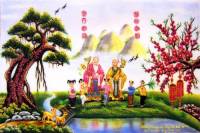 Tranh đá quý mừng thọ - TMT04