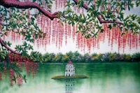 Tranh đá quý lộc vừng hồ gươm - TPC53