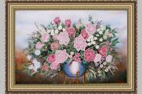 Tranh đá quý bình hoa - TV13