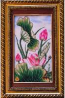 Tranh đá quý hoa sen 01 - TV15