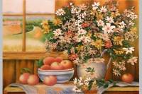 Tranh đá quý  giỏ hoa - TV26