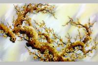 Tranh đá quý hoa mai chữ tâm - HM01